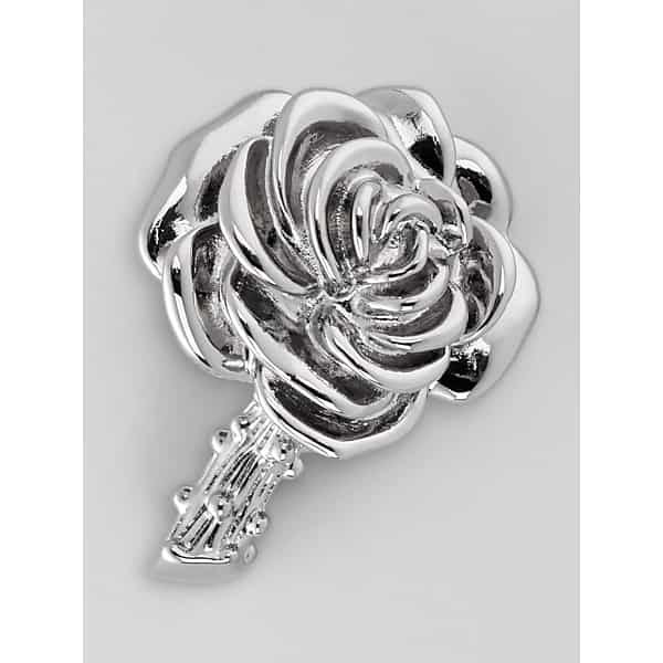 Pronto Uomo Men's Gunmetal Rose Lapel Pin Gunmetal - Size: One Size - Only Available at Men's Wearhouse