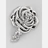 Pronto Uomo Gunmetal Rose Lapel Pin