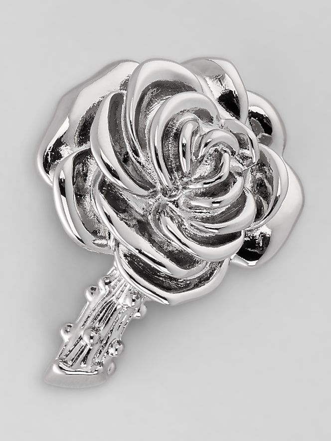 Pronto Uomo Gunmetal Rose Lapel Pin