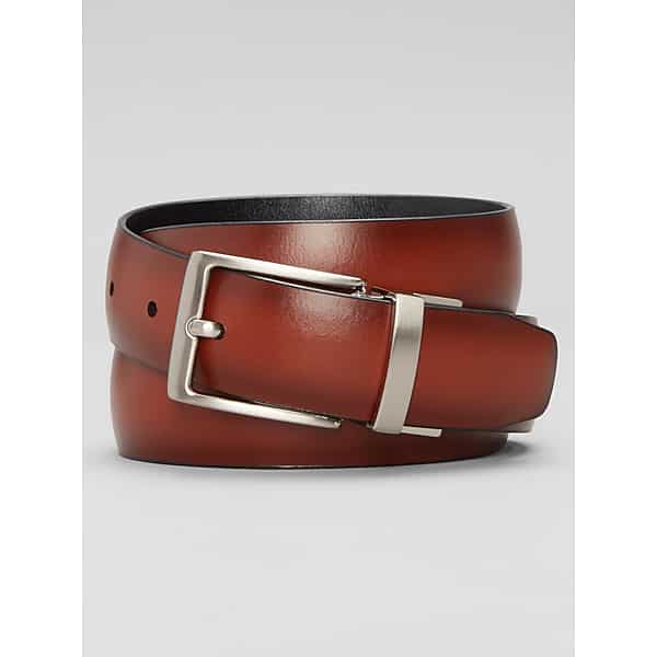 Joseph Abboud Men's Burnished Dome Reversible Belt Tan/Black - Size: 40 Waist