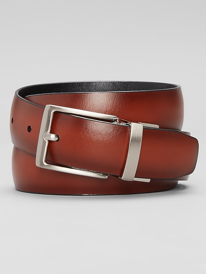 Joseph Abboud Burnished Dome Reversible Belt