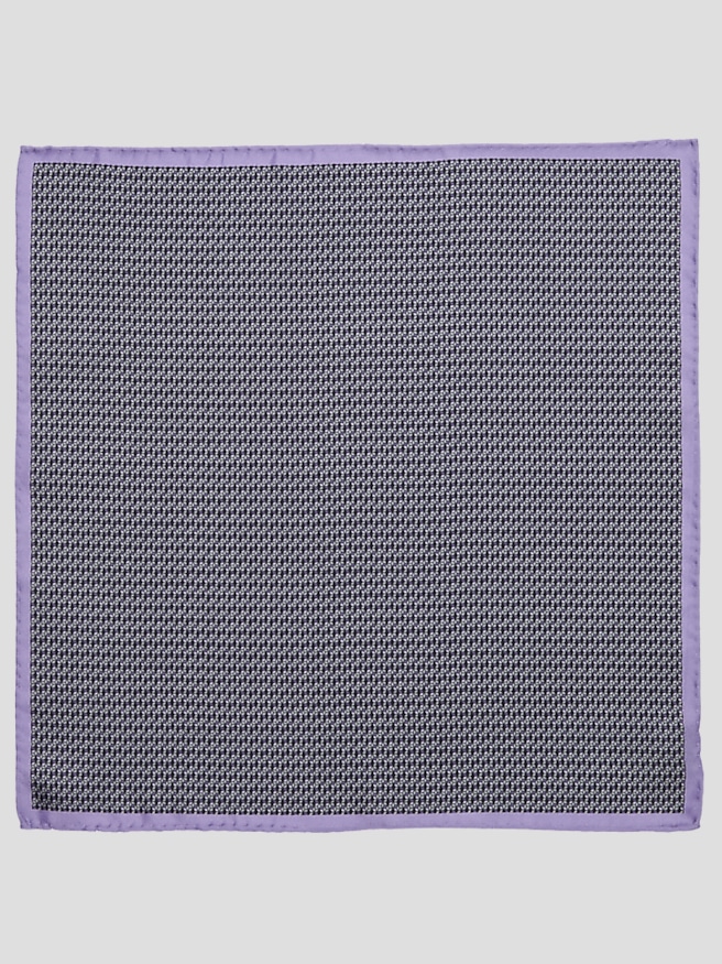 Pronto Uomo Men's Octagon Silk Pocket Square , Lilac / Purple
