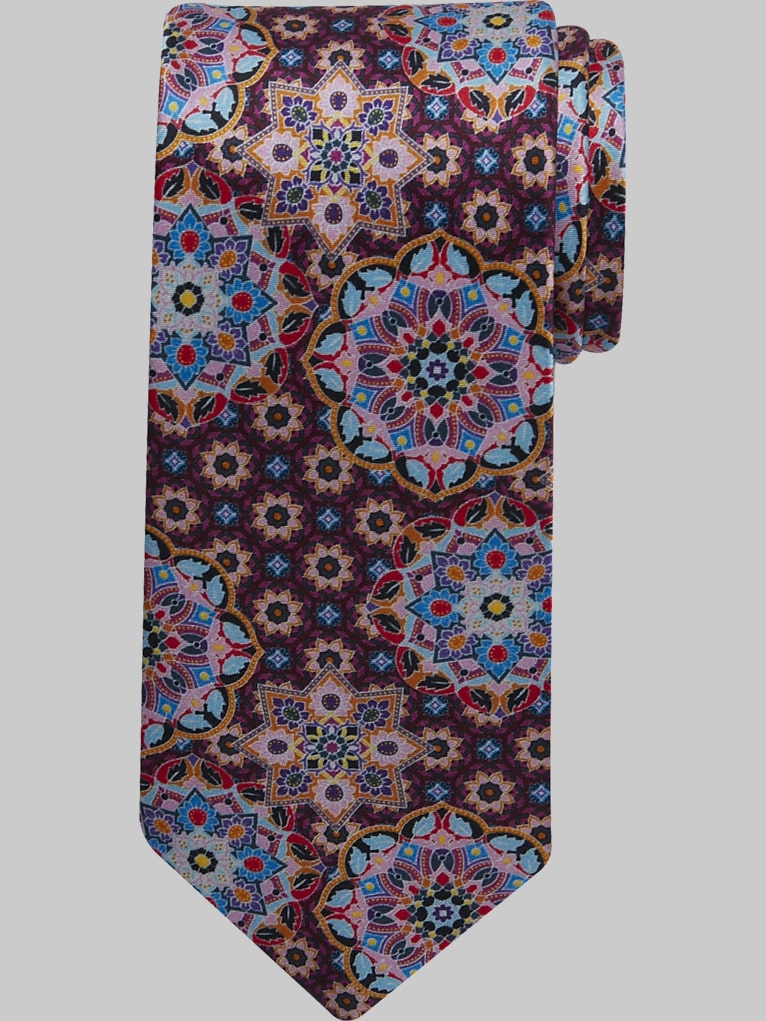 Joseph Abboud Large Medallion Silk Tie