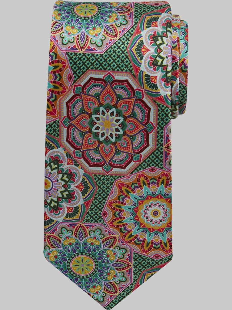 Joseph Abboud Large Medallion Silk Tie