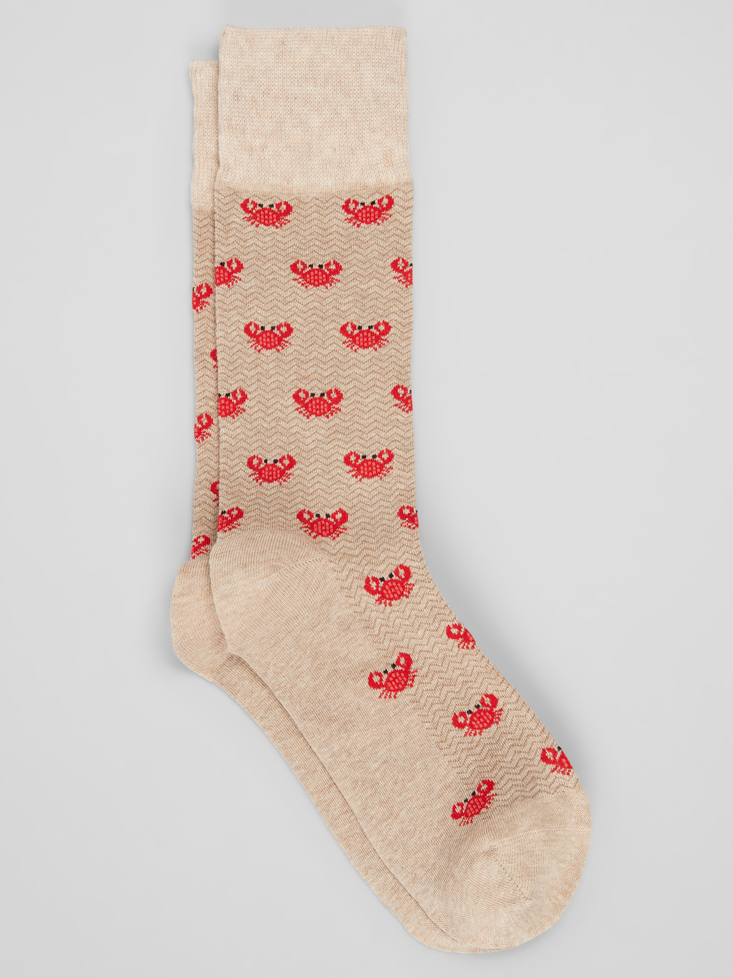 Crab Pattern Socks, 1-Pair