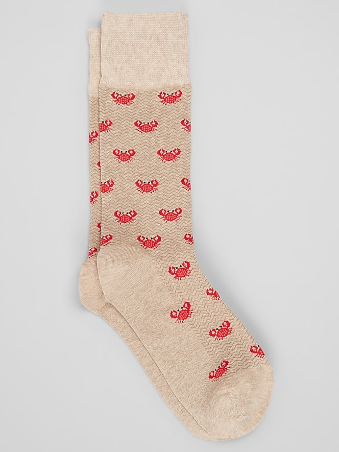 Egara Crab Pattern Socks, 1-Pair