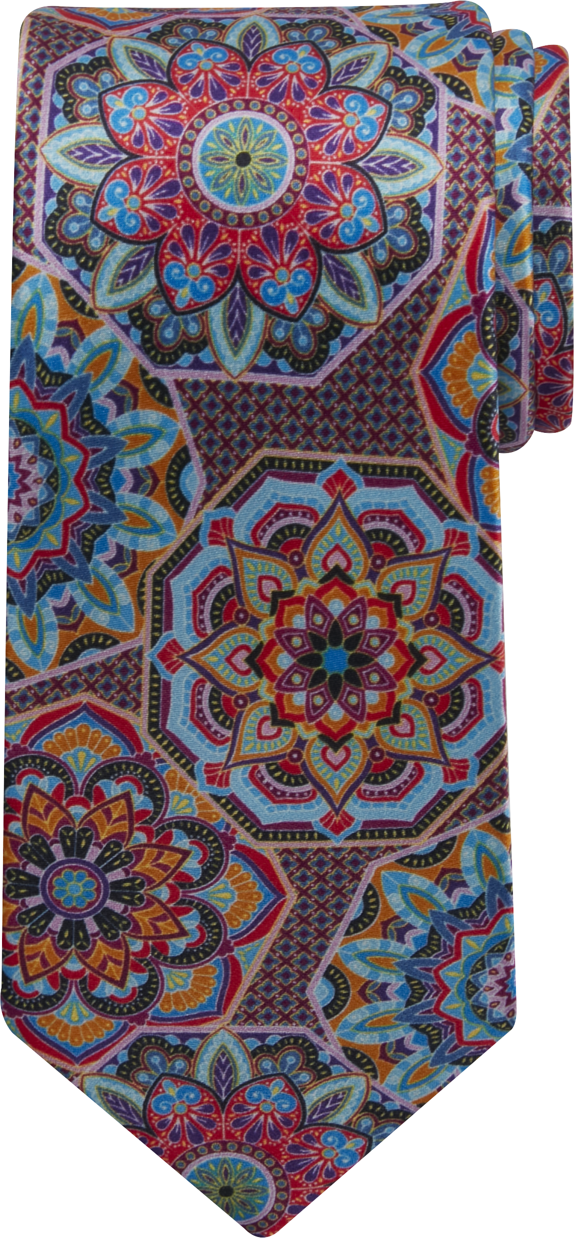 Large Medallion Silk Tie
