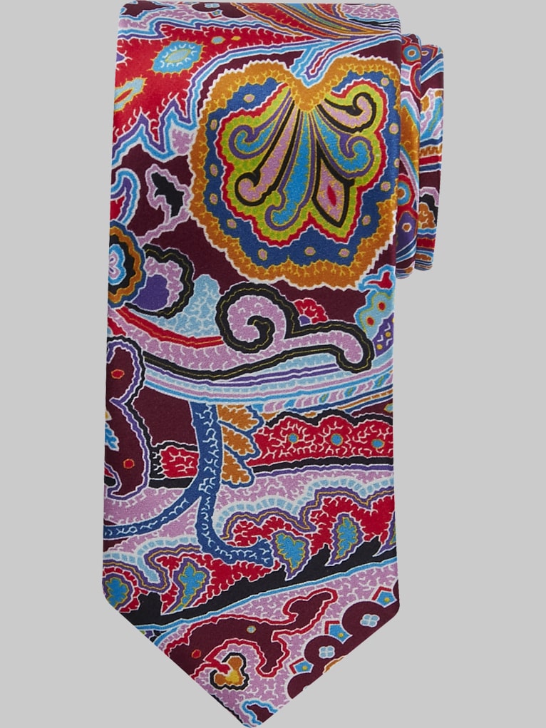 Joseph Abboud Paisley Motif Silk Tie