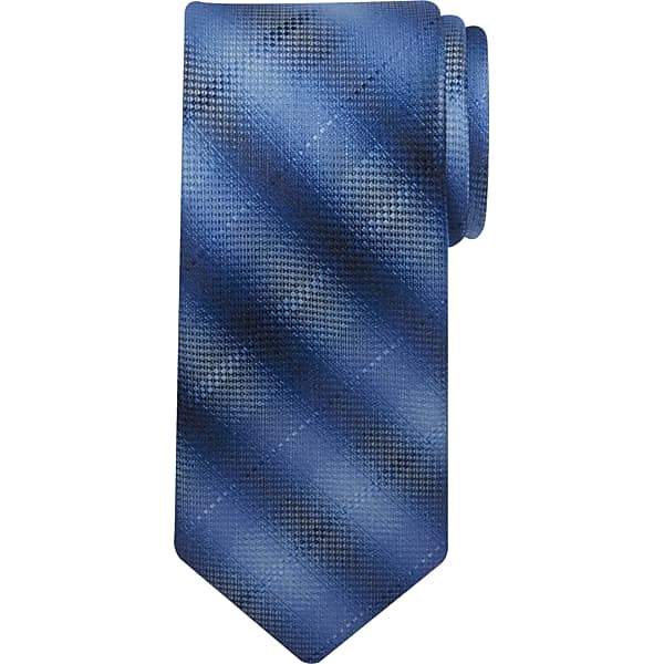 Pronto Uomo Men's Ombre Plaid Tie Blue - Size: XLONG - Only Available at Men's Wearhouse TMW812B80104
