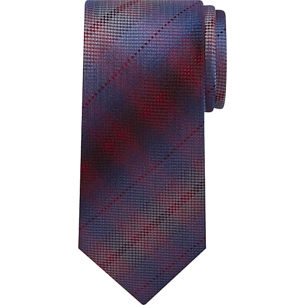 Pronto Uomo Men's Ombre Plaid Tie Red - Size: One Size - Only Available at Men's Wearhouse TMW80XB80015