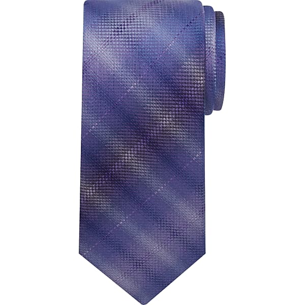 Pronto Uomo Big & Tall Men's Ombre Plaid Tie Purple - Size: XLONG - Only Available at Men's Wearhouse TMW812B80172