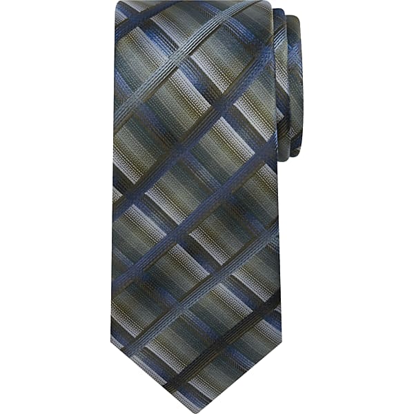 Pronto Uomo Men's Bold Ombre Plaid Tie Olive - Size: XLONG - Only Available at Men's Wearhouse TMW813B80167