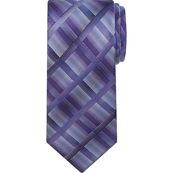 Pronto Uomo Men's Bold Ombre Plaid Tie Purple - Size: XLONG - Only Available at Men's Wearhouse TMW813B80172