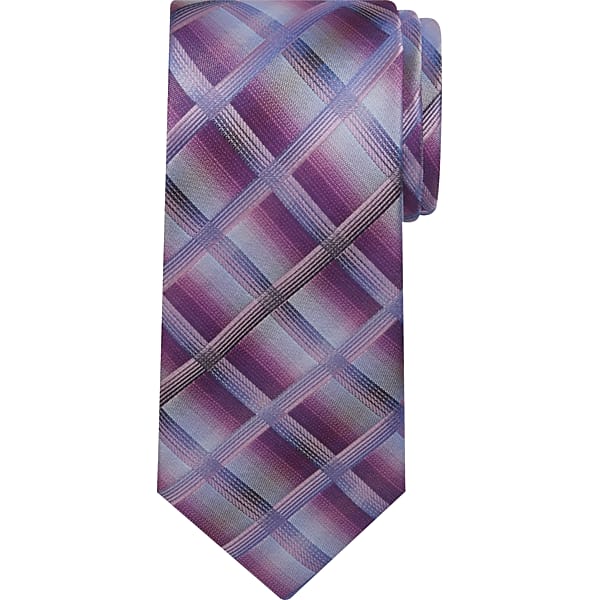 Pronto Uomo Men's Bold Ombre Plaid Tie Purple - Size: XLONG - Only Available at Men's Wearhouse TMW813B80178