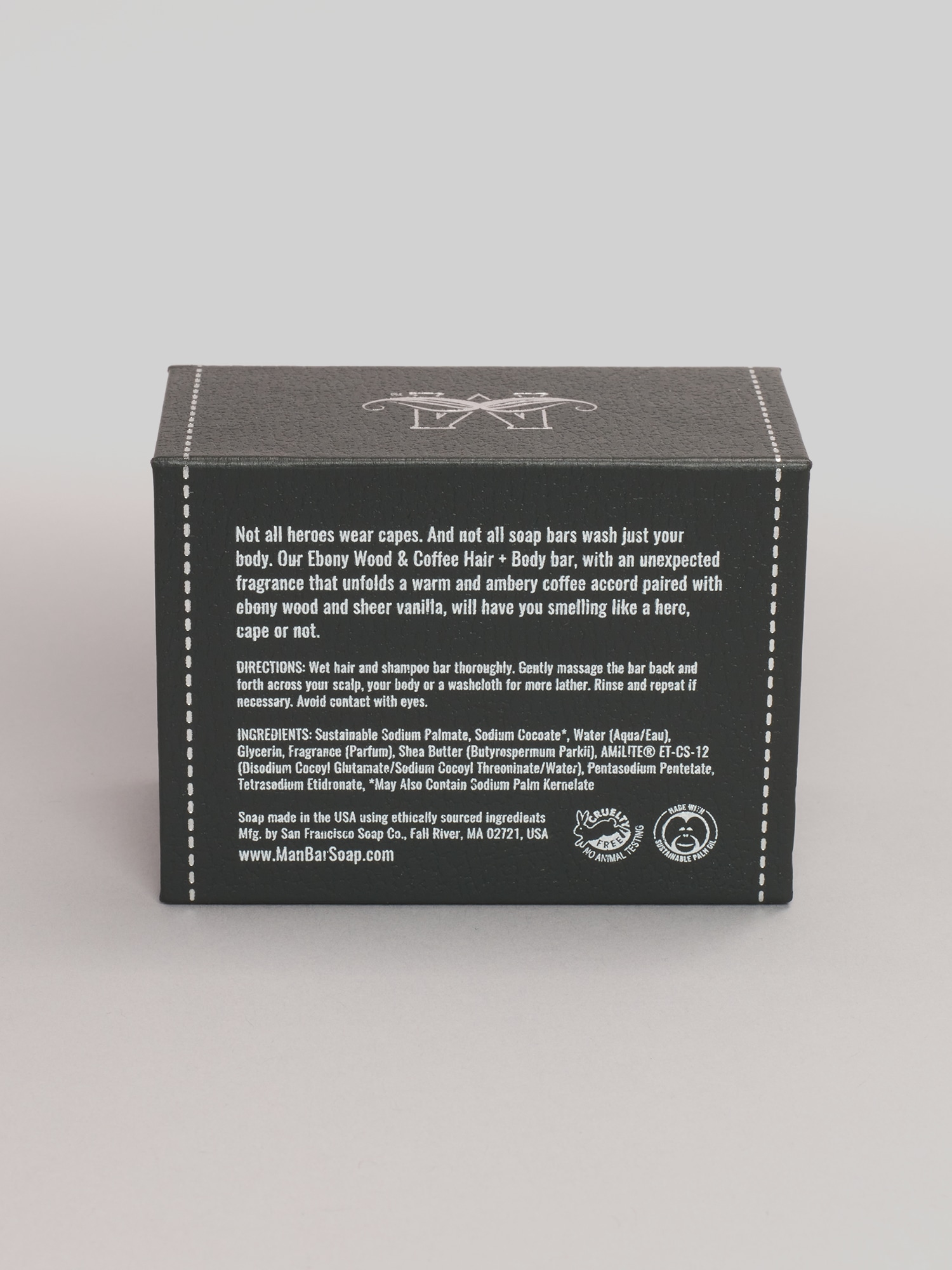 Hair + Body Man Bar Ebony Wood Coffee Mini Bar Soap