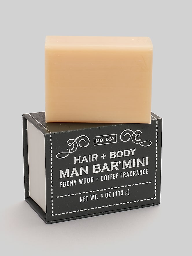San Francisco Soap Co. Hair + Body Man Bar Ebony Wood Coffee Mini Bar Soap