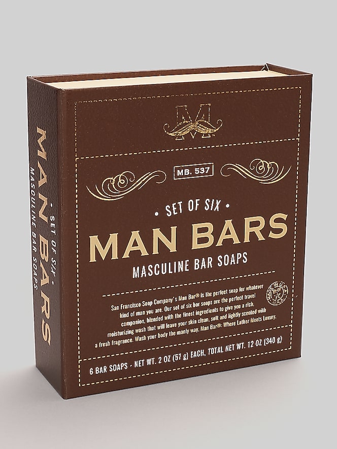 San Francisco Soap Co. Man Bar Soap Sampler Set, 6-Piece