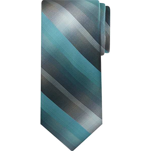 Pronto Uomo Men's Ombre Plaid Tie Teal - Size: One Size - Only Available at Men's Wearhouse TMW80ZB80034