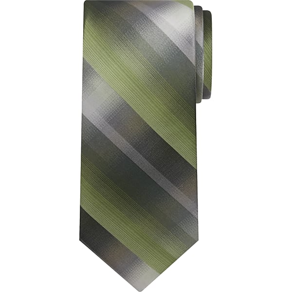 Pronto Uomo Men's Ombre Plaid Tie Olive - Size: One Size - Only Available at Men's Wearhouse TMW80ZB80067
