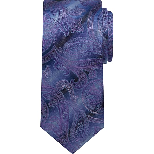 Pronto Uomo Big & Tall Men's Ombre Paisley Tie Purple - Size: XLONG - Only Available at Men's Wearhouse TMW816B80172
