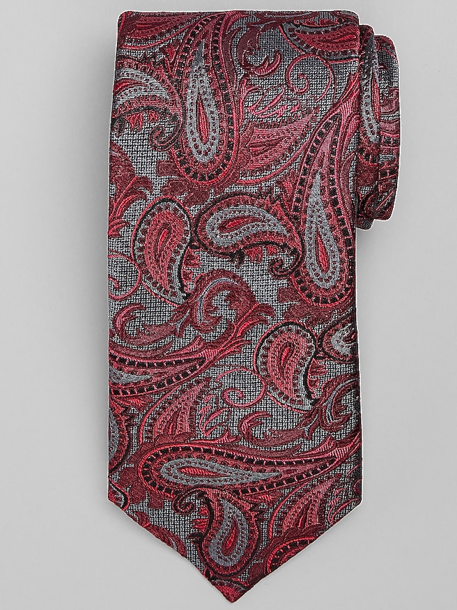 Joseph Abboud Patchwork Paisley Tie Red