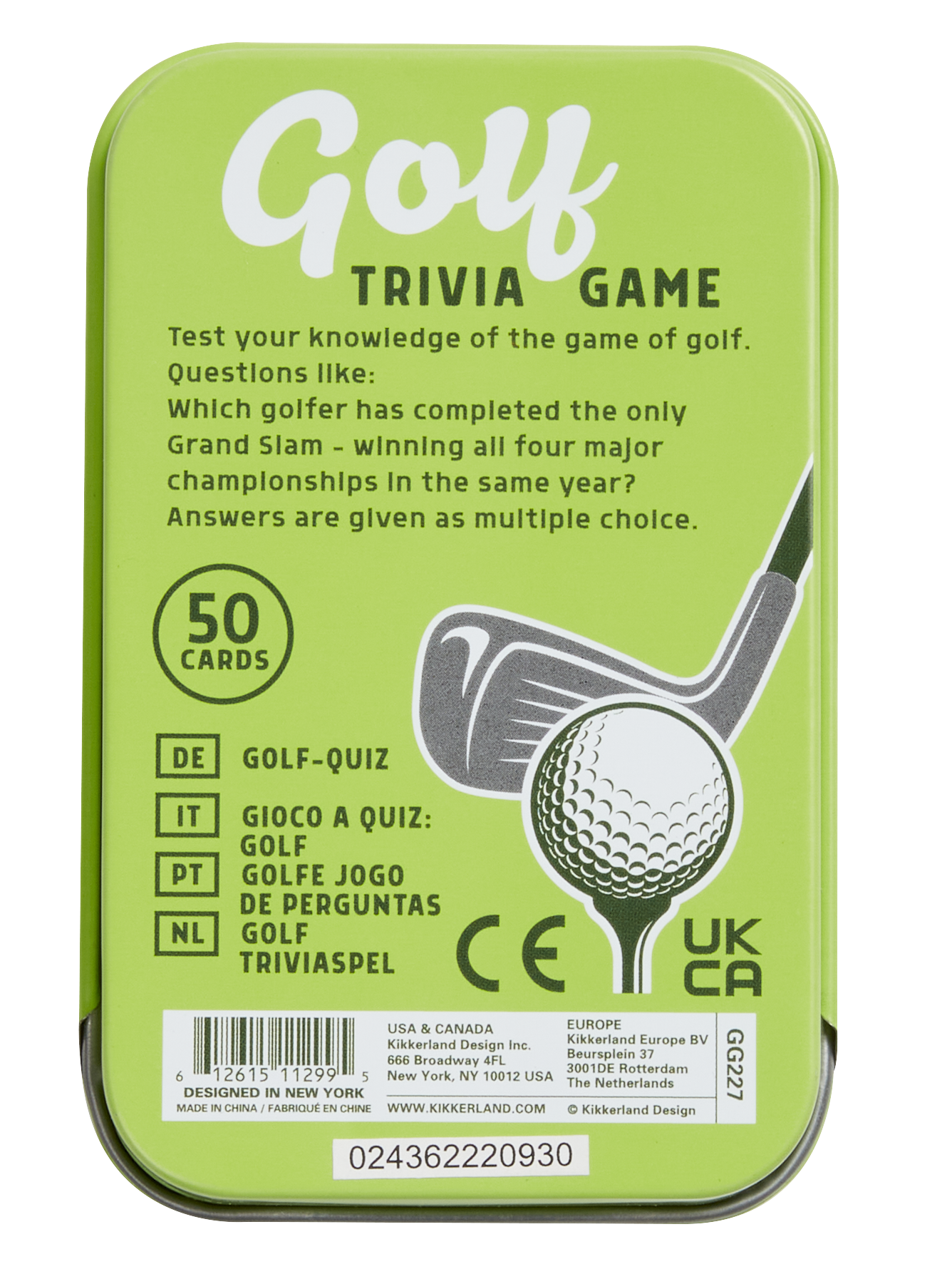 Golf Trivia Game