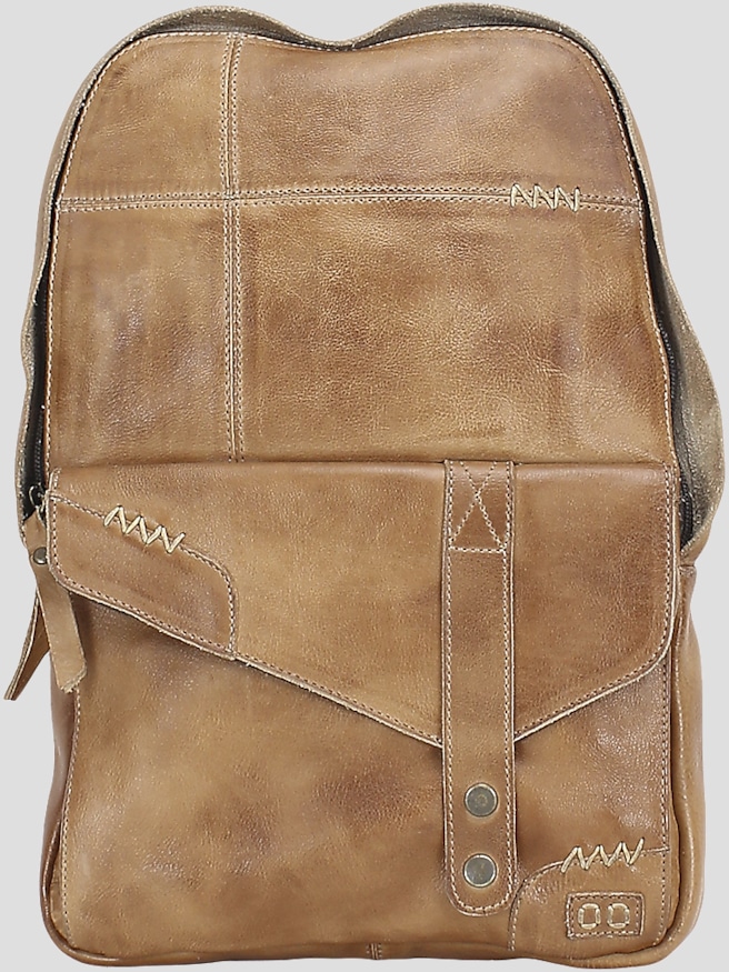 Bedstu Men's Boss Leather Sling Crossbody Bag , Tan / Brown
