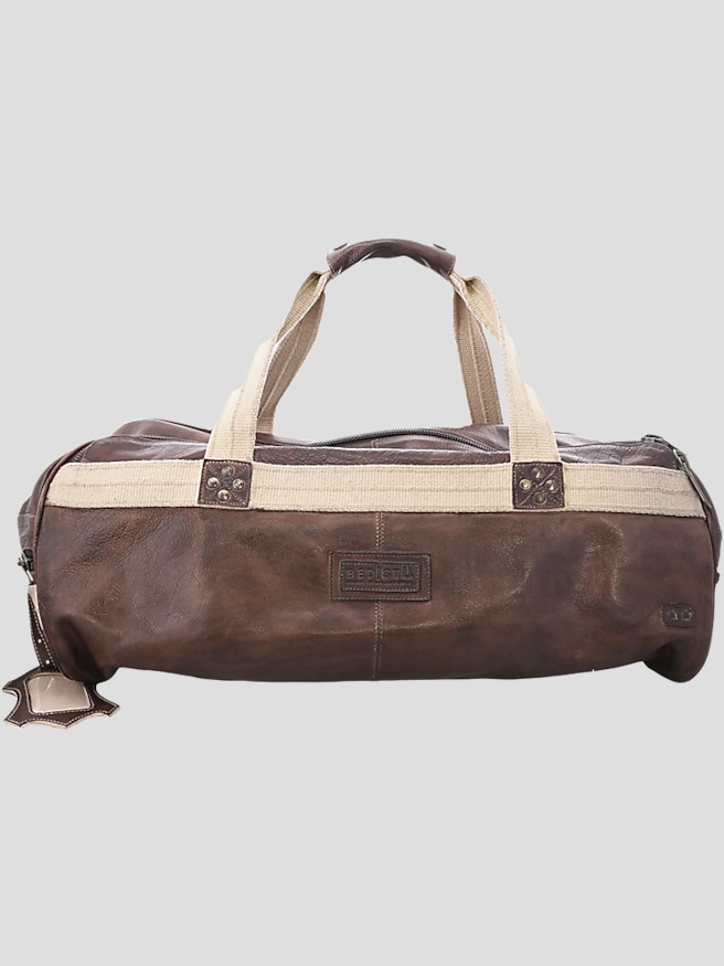 Bedstu Men's Raslan Leather Duffle Bag , Teak Rustic / Brown