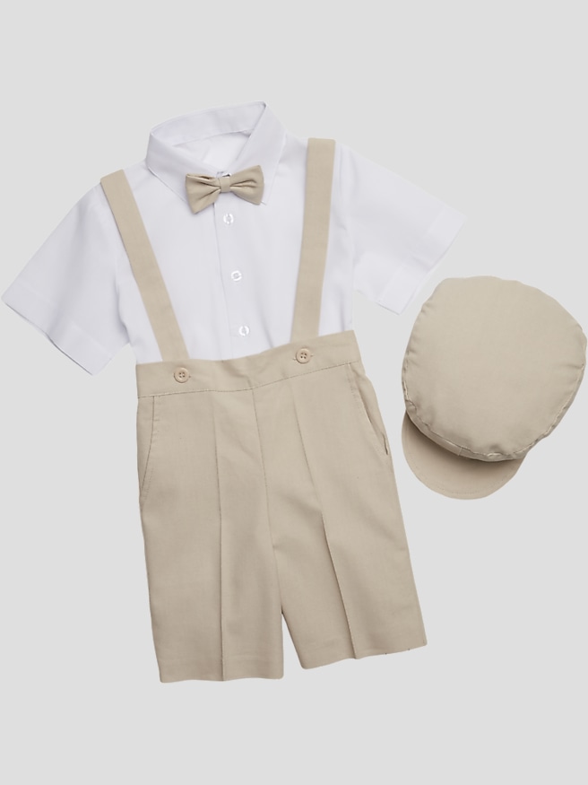 Peanut Butter Collection 5-Piece Linen Toddler Shorts Set , Safari Sand / Brown