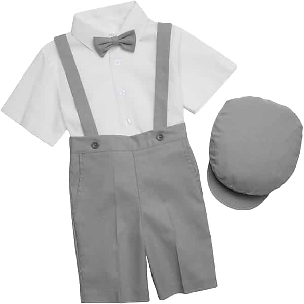 Peanut Butter Collection 5-Piece Linen Toddler Shorts Set Heather Gray - Size: 1 Toddler