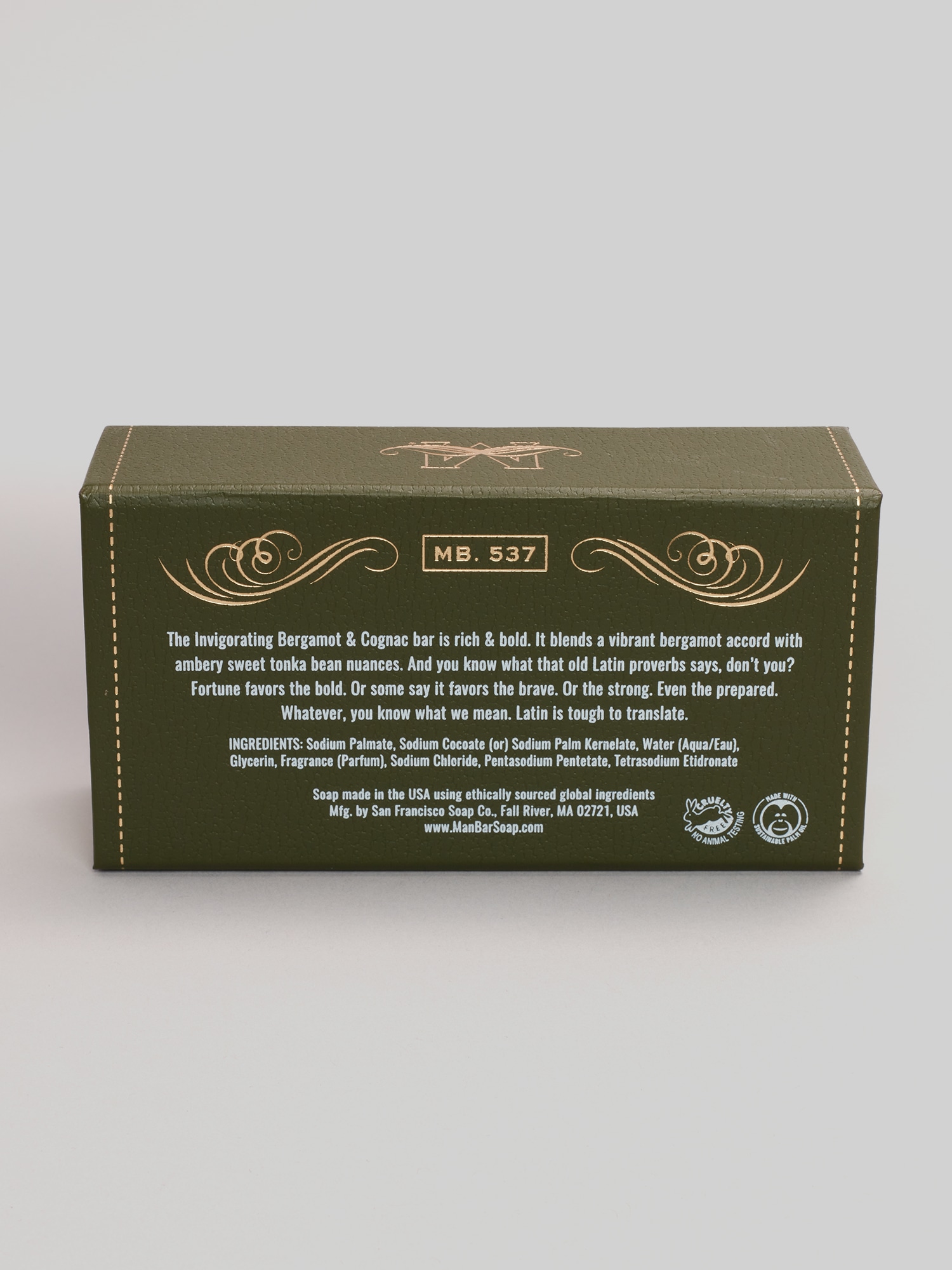 Man Bar Invigorating Bergamot Cognac Bar Soap