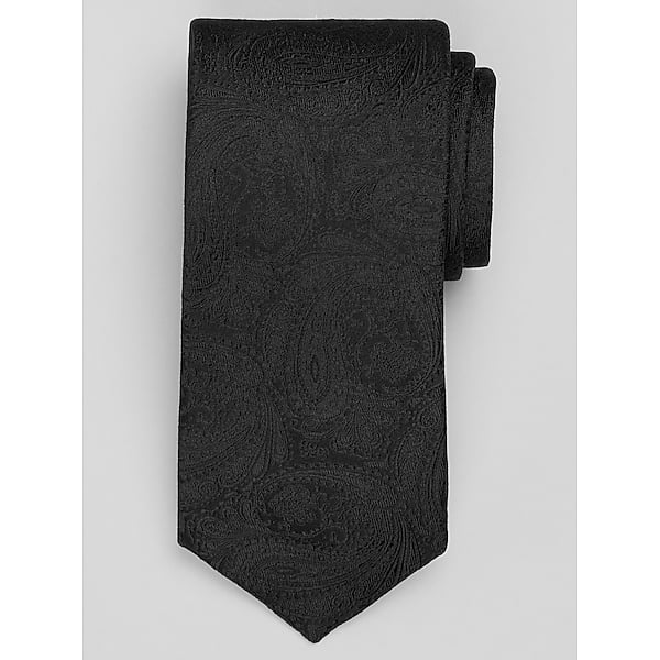 Joseph Abboud Men's Tonal Paisley Fancy Tie Black - Size: One Size