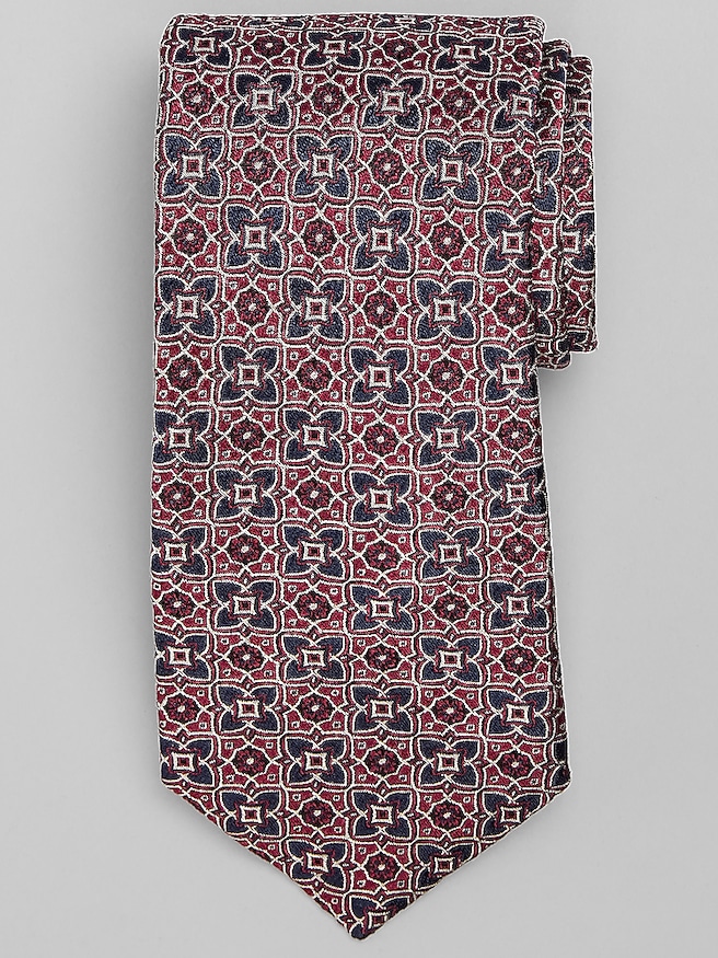 Joseph Abboud Quadrant Neat Tie Red