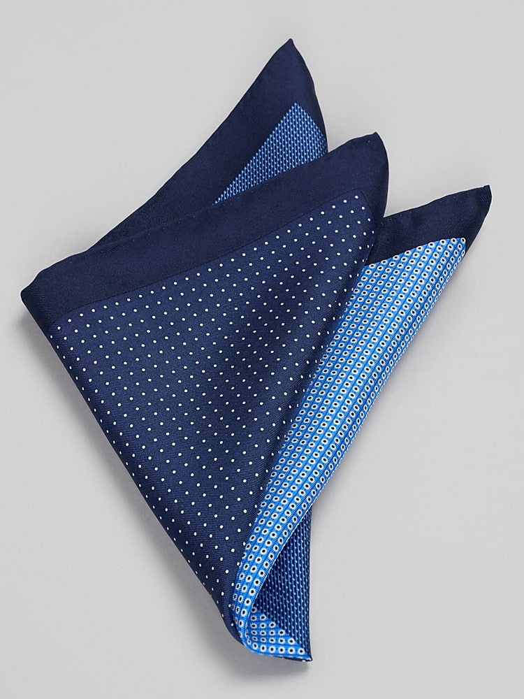 Joseph Abboud Neat Quartered Pocket Square, Blue | Pocket Squares 