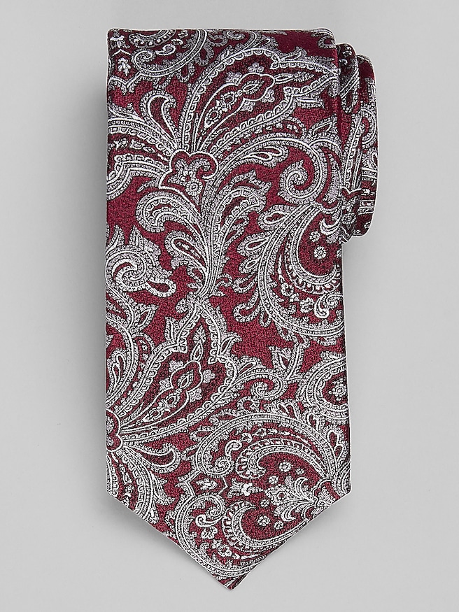 Joseph Abboud Flourish Paisley Tie Burgundy