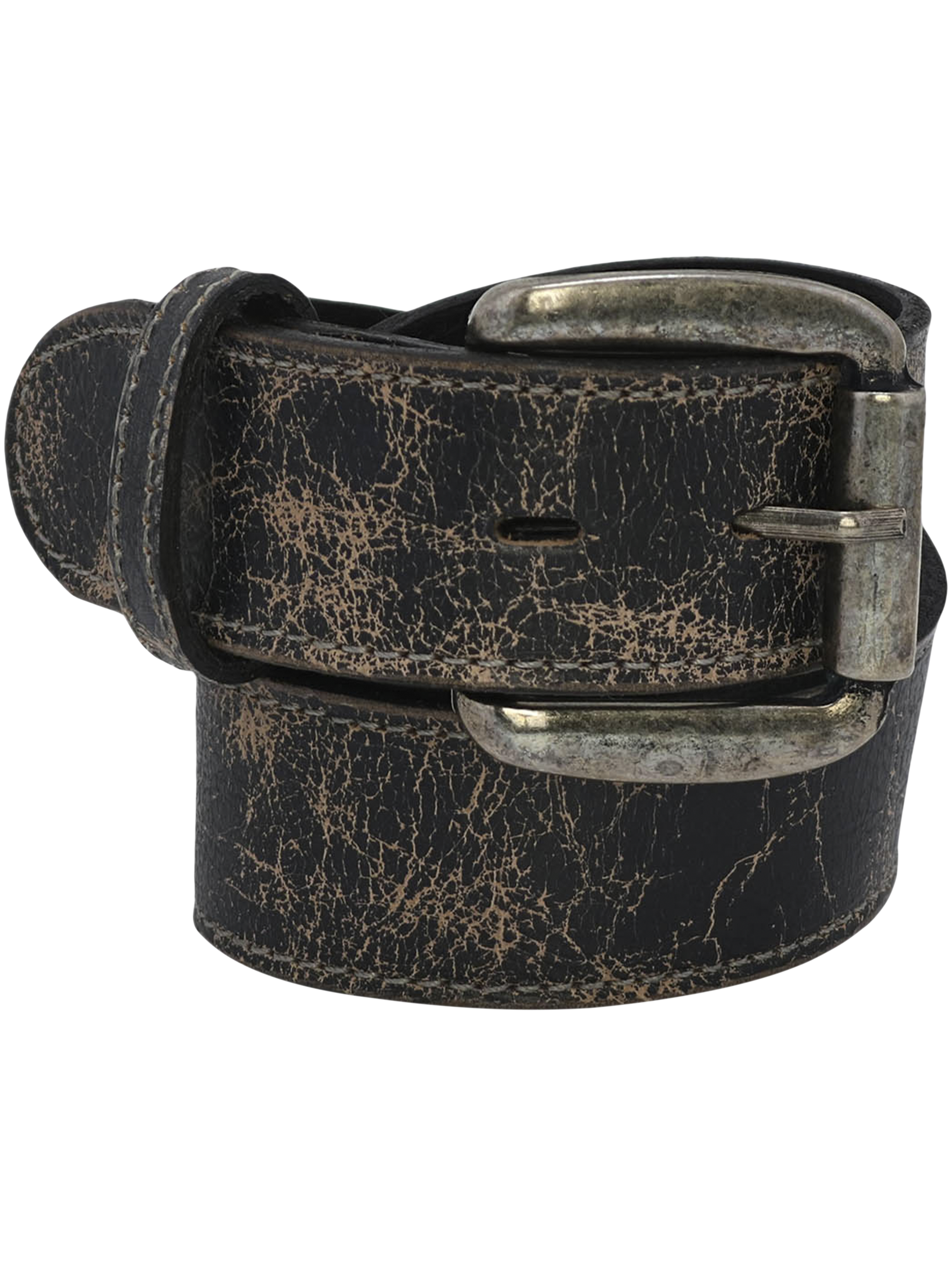 Meander Distressed Leather Belt