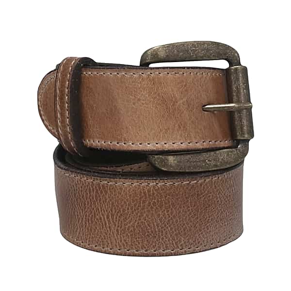 Bedstu Men's Meander Distressed Leather Belt Tan Rustic - Size: 36 Waist TMW821736038