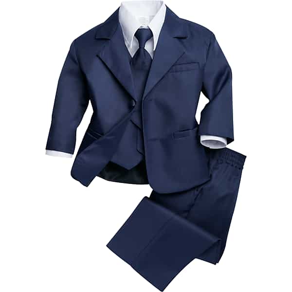 Peanut Butter Collection Toddler Tuxedo Suit Set Indigo - Size: 1 Toddler TMW826121008