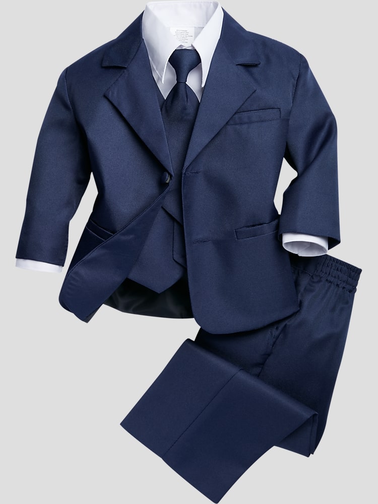 Peanut Butter Collection Toddler Tuxedo Suit Set, Indigo - Blue