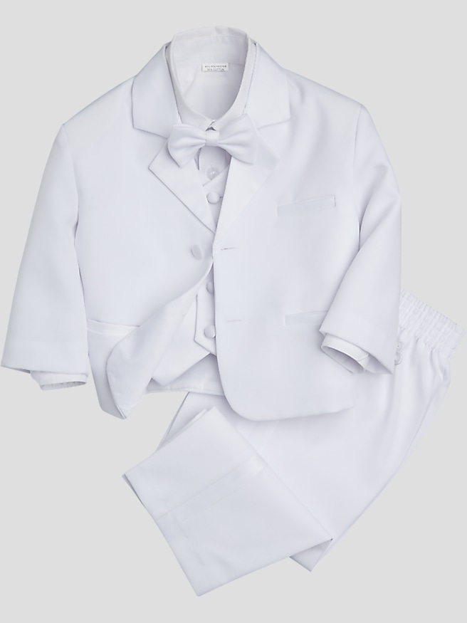 Peanut Butter Collection Toddler Tuxedo Suit Set , Bond White