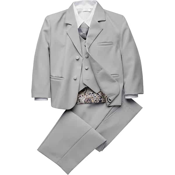 Peanut Butter Collection Toddler Tuxedo Suit Set Lt Gray - Size: Size 5 TMW8261SZ522
