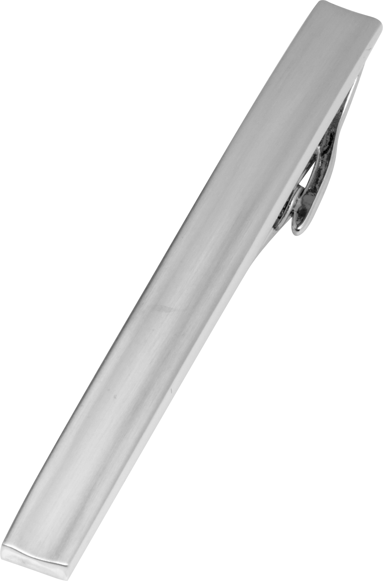 Pronto Uomo Matte Silver Tie Bar Hamilton Place