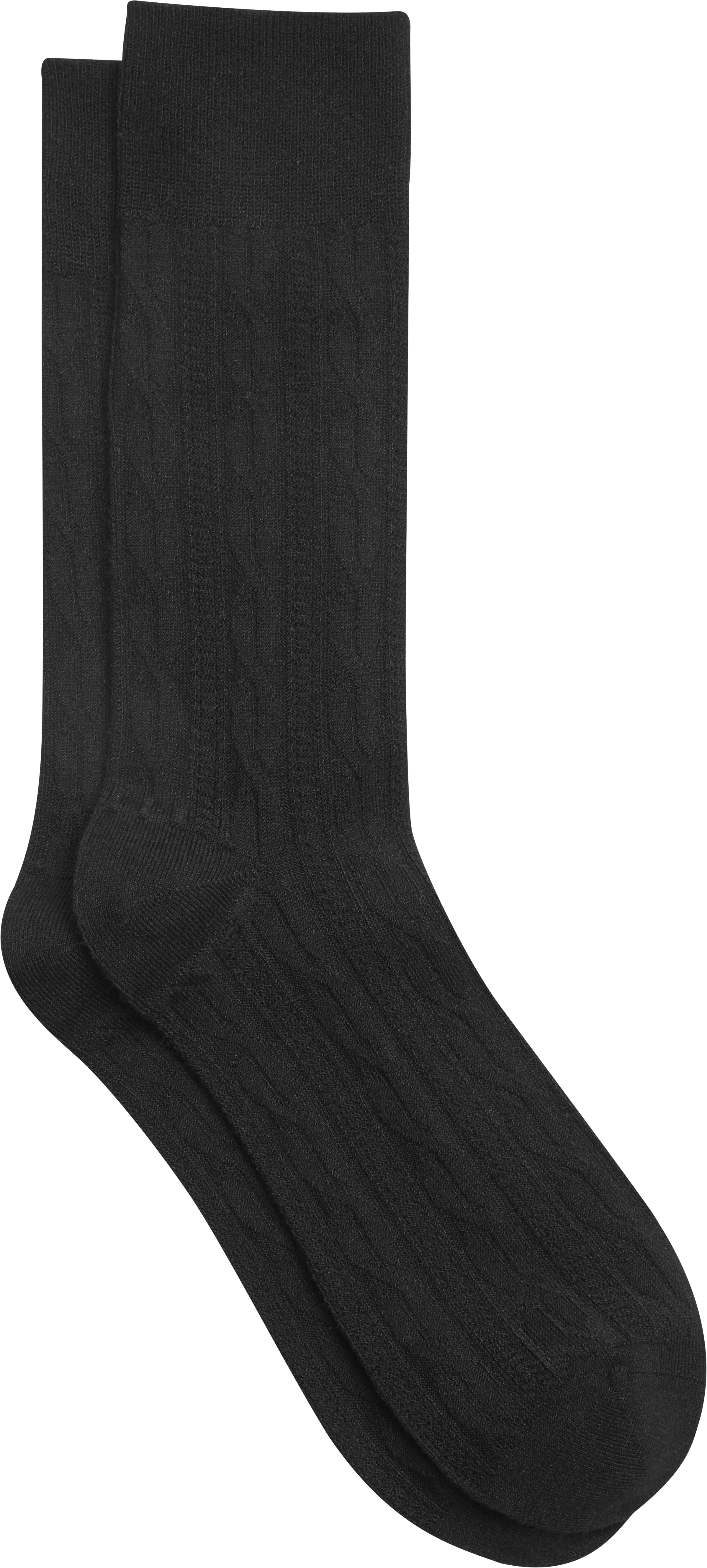 Cable Knit Cashmere Blend Socks, 1-pair