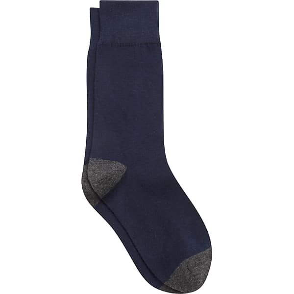 Joseph Abboud Men's Solid Merino Wool Blend Dress Socks, 1-pair Navy - Size: One Size TMW82XB80001