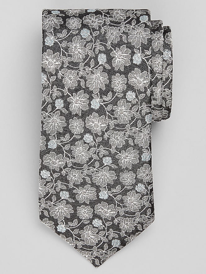 Joseph Abboud Two-Tone Floral Silk Tie
