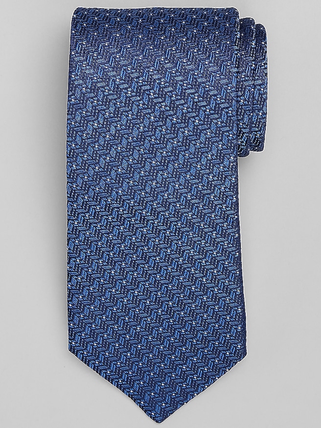 Joseph Abboud Chevron Dot Tie Blue