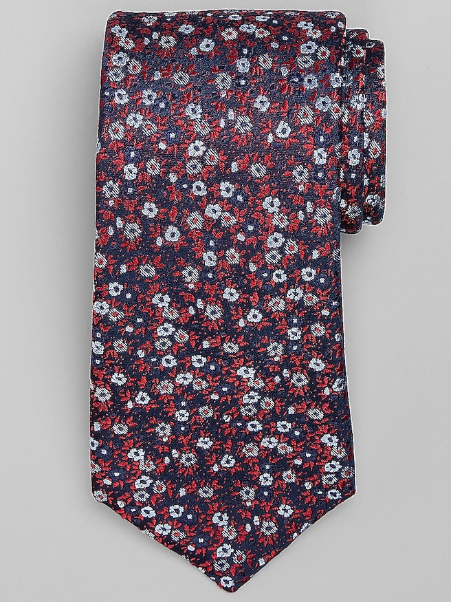 Joseph Abboud Chine Floral Tie Red