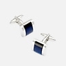 Pronto Uomo Square Blue Glass Cufflinks
