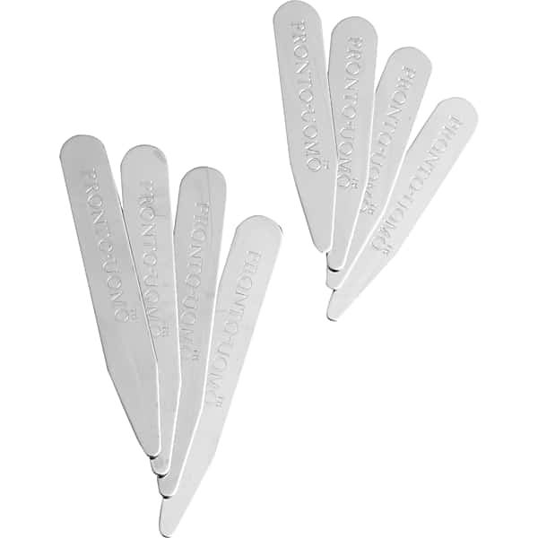 Pronto Uomo Men's Stainless Steel Collar Stays, 8-pack Ss Collar Stays - Size: One Size - Only Available at Men's Wearhouse TMW830T80000