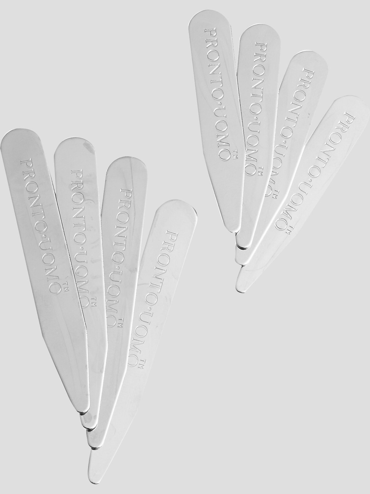 Pronto Uomo Stainless Steel Collar Stays 8pack Collar Stays Men's